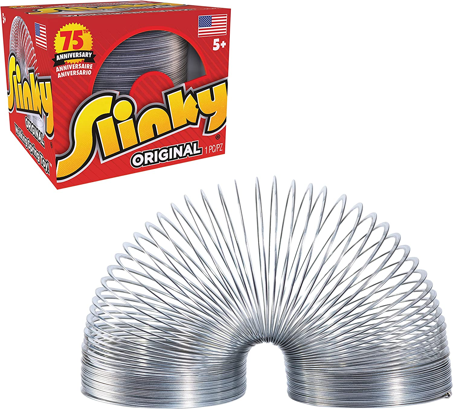 The Original Slinky Walking Spring Toy, Metal Slinky, Fidget Toys, Party Favors and Gifts, Toys for 5 Year Old Girls and Boys, by Just Play