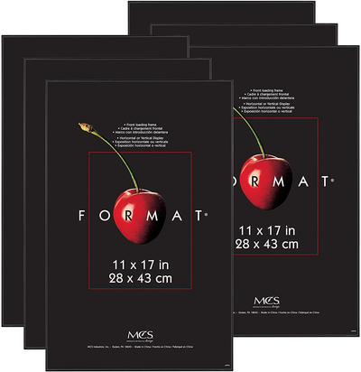 MCS Format Frames, 5 x 7 in, Black, 6 Count