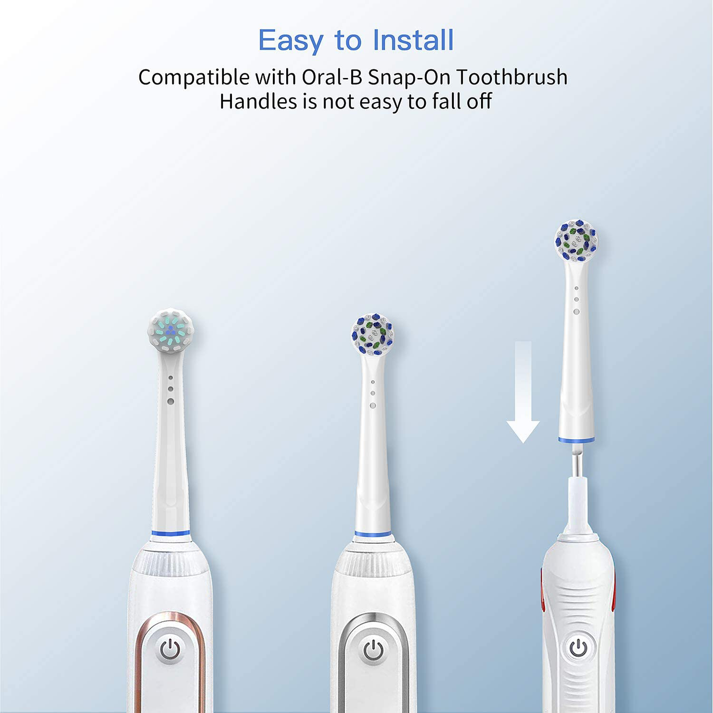 Replacement Toothbrush Heads for Oral B Braun, Precision Clean Brush Heads Refill Compatible with Oral-B 7000/Pro 1000/9600/ 5000/3000/8000