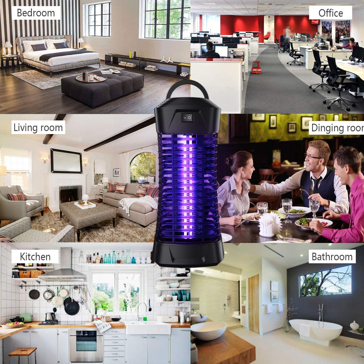 Bug Zapper Electric Insect Killer for Indoor, Electrionic Mosquito Fly Trap for Home Office Hotel
