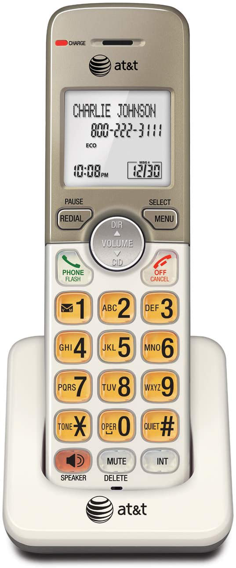 AT&T EL52113 Expandable Cordless Phone with Answering System & Extra-large Backlit Keys