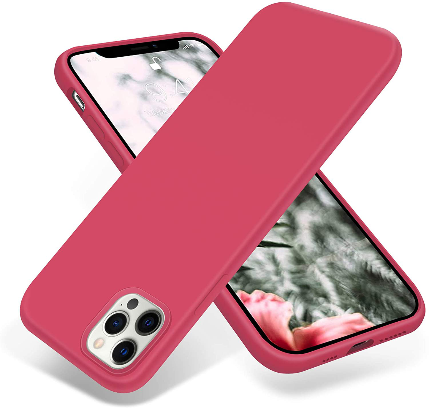 Silky and Soft Touch Series Premium Soft Liquid Silicone Rubber Full-Body Protective Bumper Case Compatible with iPhone 12 Pro Max Case 6.7 inch