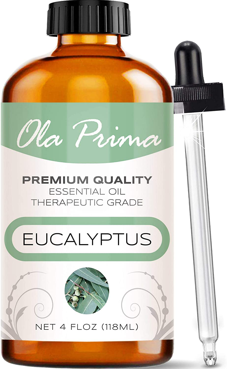 Ola Prima 16Oz - Premium Quality Peppermint Essential Oil (16 Ounce Bottle) Therapeutic Grade Peppermint Oil