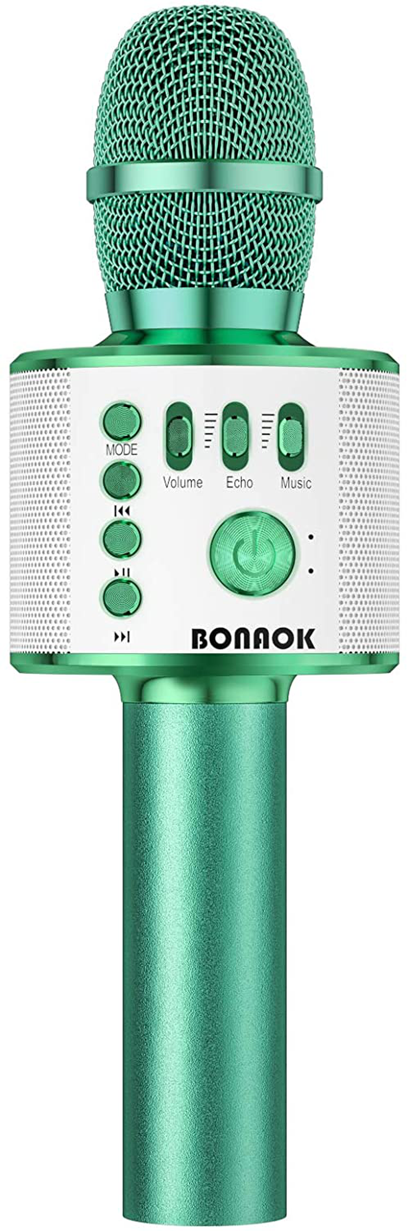 BONAOK Bluetooth Wireless Karaoke Microphone,3-in-1 Portable Handheld Karaoke Mic Speaker Machine Birthday Home Party for PC or All Smartphone Q37 (Green)