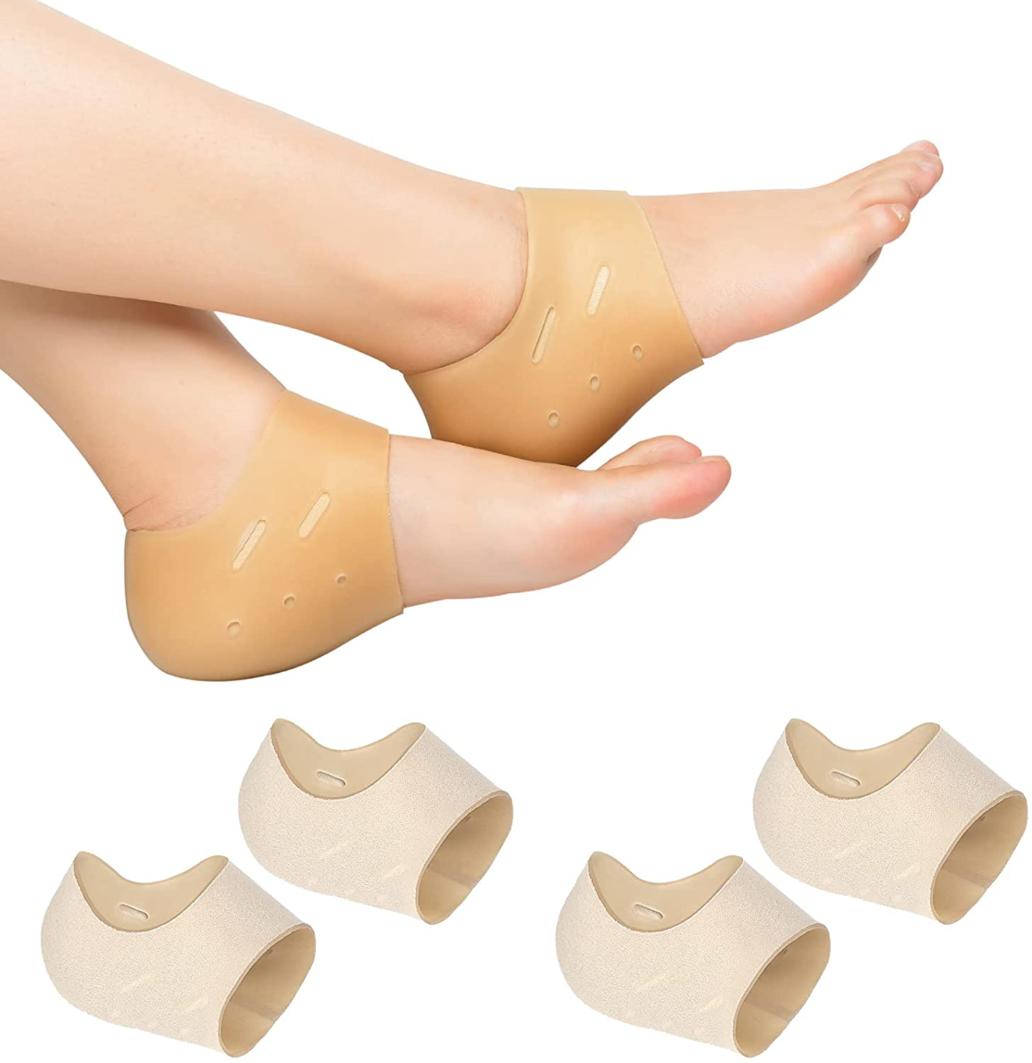 Heel Cups, Plantar Fasciitis Inserts, Heel Pads Cushion (3 Pairs) Great for Heel Pain, Heal Dry Cracked Heels, Achilles Tendinitis, for Men & Women.(Gel Heel Cups)