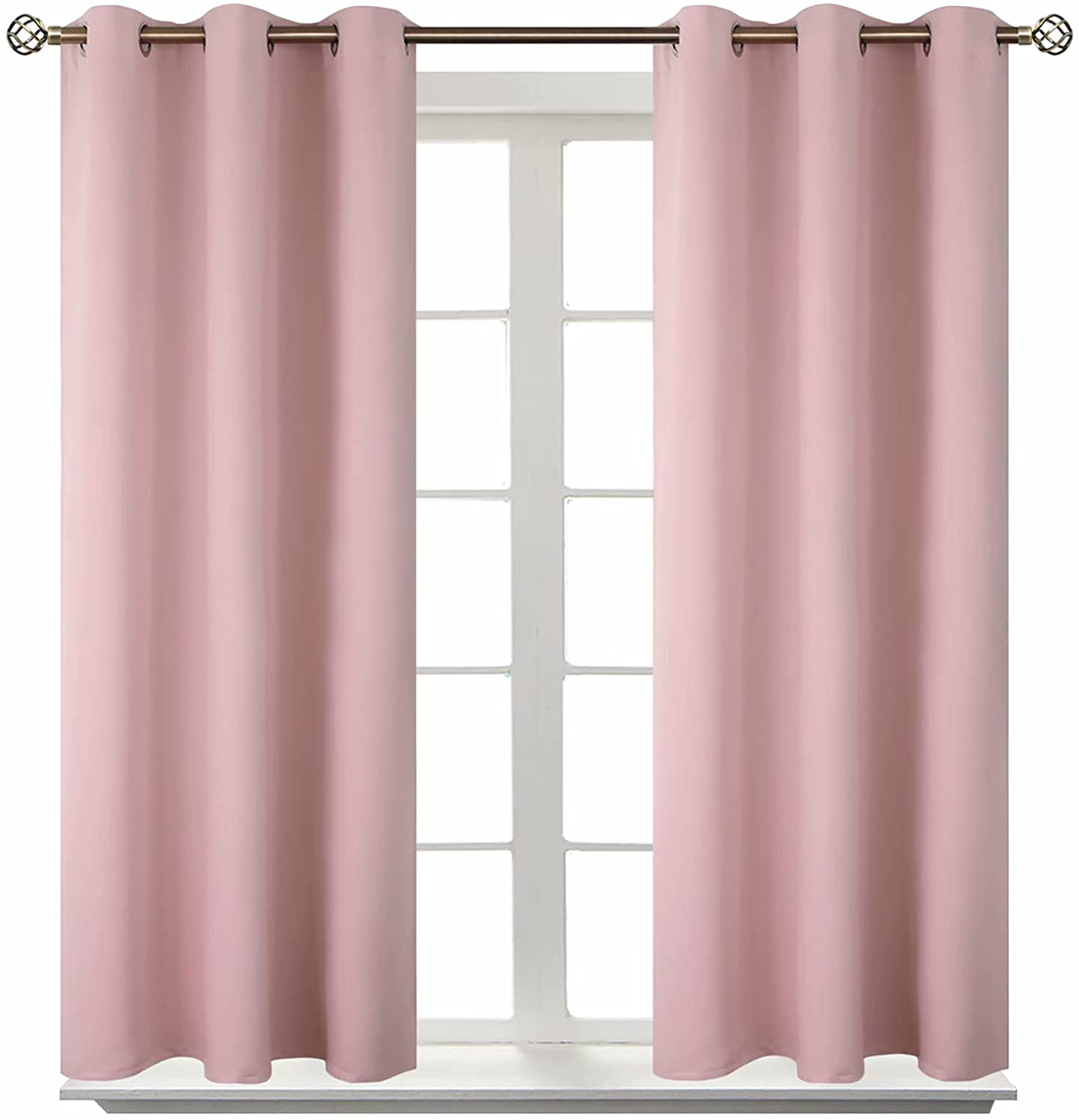 BGment Blackout Curtains - Grommet Thermal Insulated Room Darkening Bedroom and Living Room Curtain, Set of 2 Panels (38 x 45 Inch, Purple)