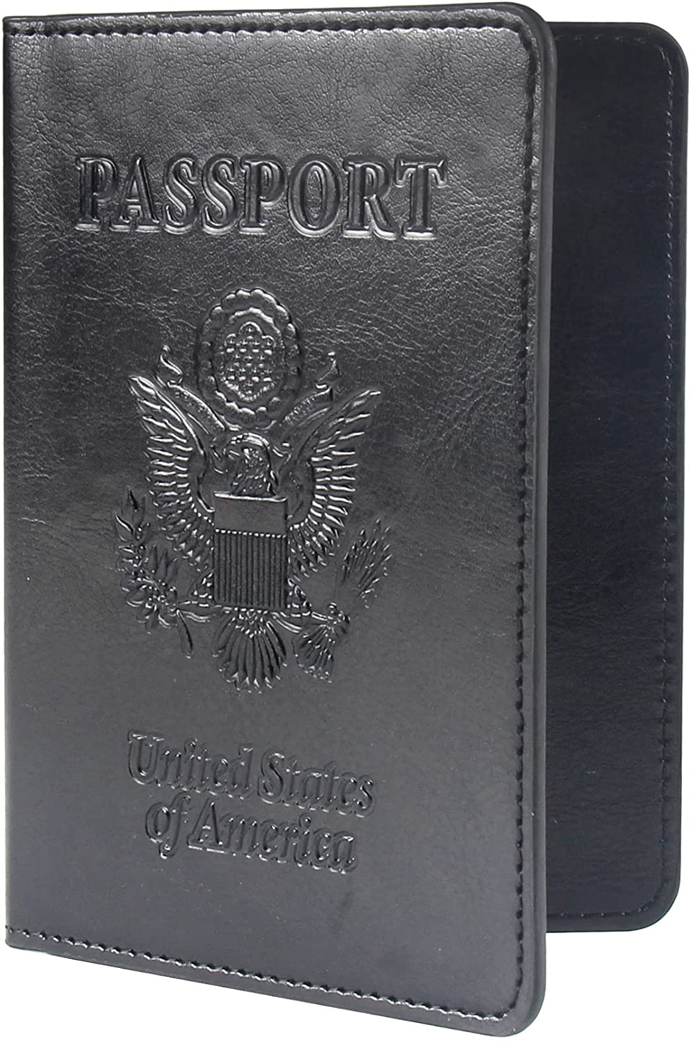 Passport and Vaccine Card Holder Combo, Passport Holder with Vaccine Card Slot, PU Leather Passport Cover and Vaccine Card Protector