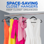 100 Pcs. of Velvet Non-Slip Clothes-Heavy Duty Coat Hanger Set with 360° Swivel Hook , 100 Pack, Brown