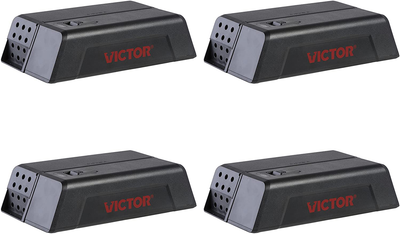 Victor M250S Electronic Mouse Trap , Black , 4 Traps
