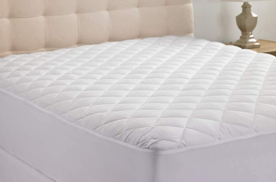 Quilted Stretch-to-Fit Mattress Pad by Hanna Kay, Clyne Collection (Queen)