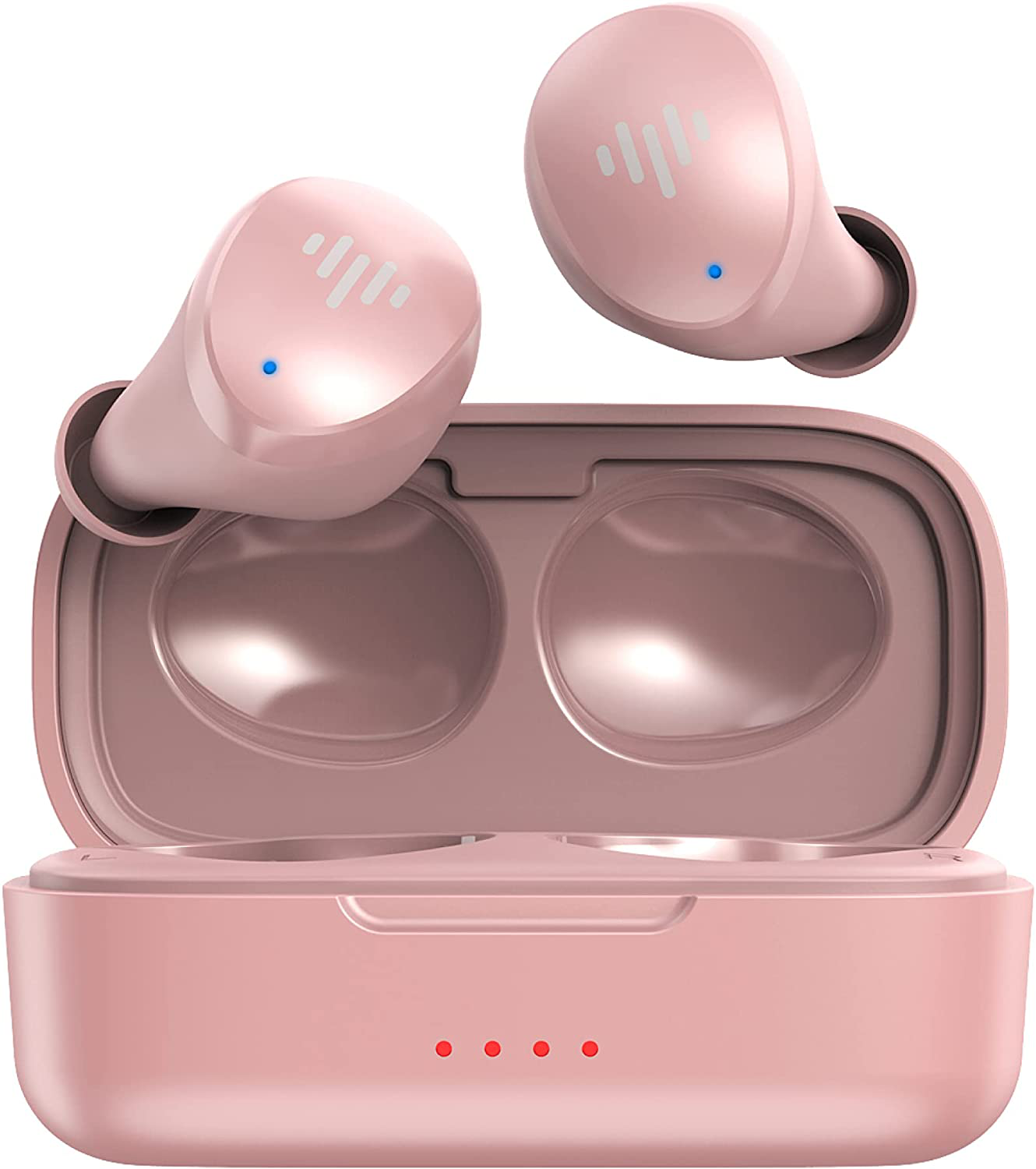 Wireless Earbuds Bluetooth in-Ear True Cordless with Hands-Free Call MEMS Microphone, IPX6 Waterproof Protection, Long Playtime; Includes Compact Charging Case & 4 Ear Tips