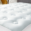 Hansleep Cal-King Memory Foam Mattress Pad Topper,Cooling Gel Bamboo Mattress Pad Fluffy Mattress Protector with Deep Pocket, Breathable Air Mattress Topper Cover, 72x84 Inches