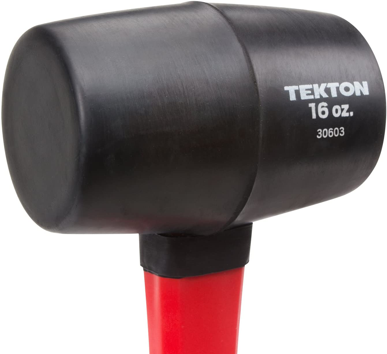 TEKTON 32 oz. Fiberglass Handle Rubber Mallet | 30605 , Black