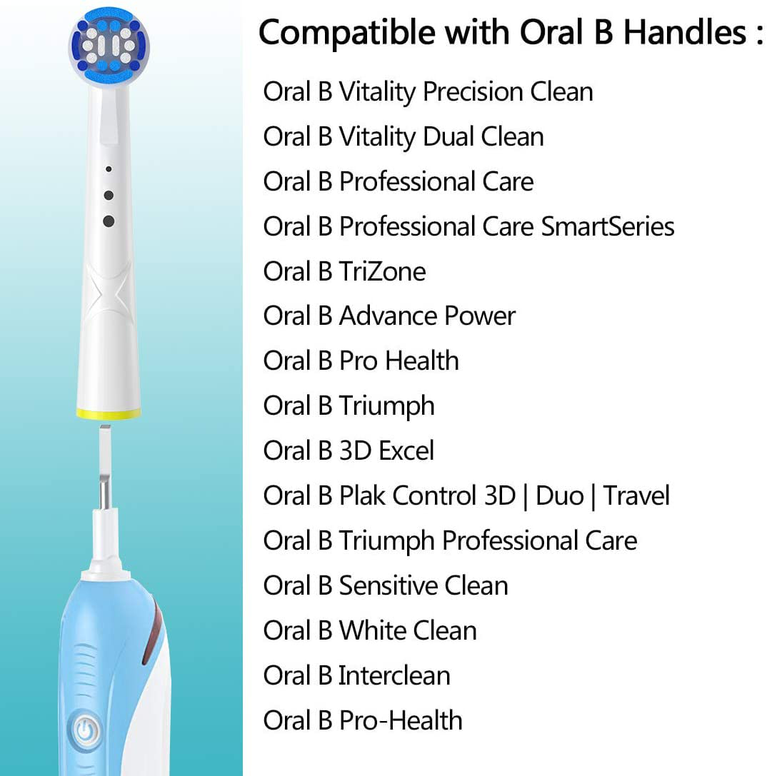 Replacement Toothbrush Heads Compatible with Oral B Braun Electric Toothbrush Handles Pro 1000 7000 1500, Smart Genius 8000 Vitality-16PCS