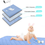 YOOFOSS Pack N Play Mattress Cover Waterproof Crib Mattress Pad Protector Fits Most Baby Playard, Mini Crib and Foldable Mattresses (White, 39''x27'')