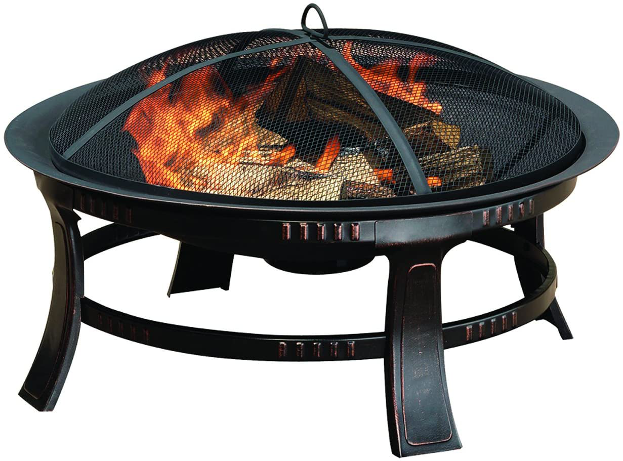 Pleasant Hearth OFW106R Brant Round, 30-Inch fire Pit, Regular, Rubbed Bronze