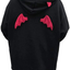 Womens Devil Wings Red Horn Sweatshirt Long Sleeve Hoodie Pullover Hooded Tops