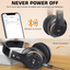 6S Wireless Bluetooth Headphones over Ear, Hi-Fi Stereo Foldable Wireless Stereo Headsets Earbuds with Built-In Mic, Volume Control, FM for Phone/Pc (Black & Gold)