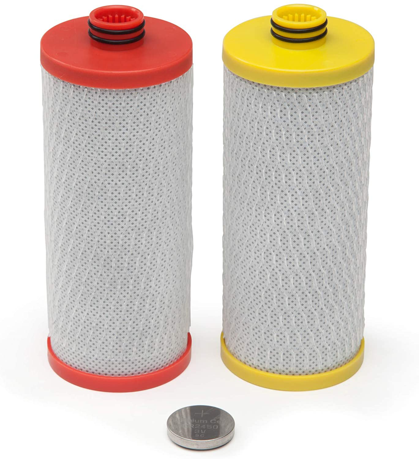 Aquasana AQ-5200R AQ 2-Stage Under Counter Replacement Filter Cartridges, 2, Red and Yellow, 2 Count