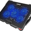 Laptop Cooling Pad 5 Fans Up to 17.3 Inch Heavy Notebook Cooler, Blue LED Lights, 2 USB Ports