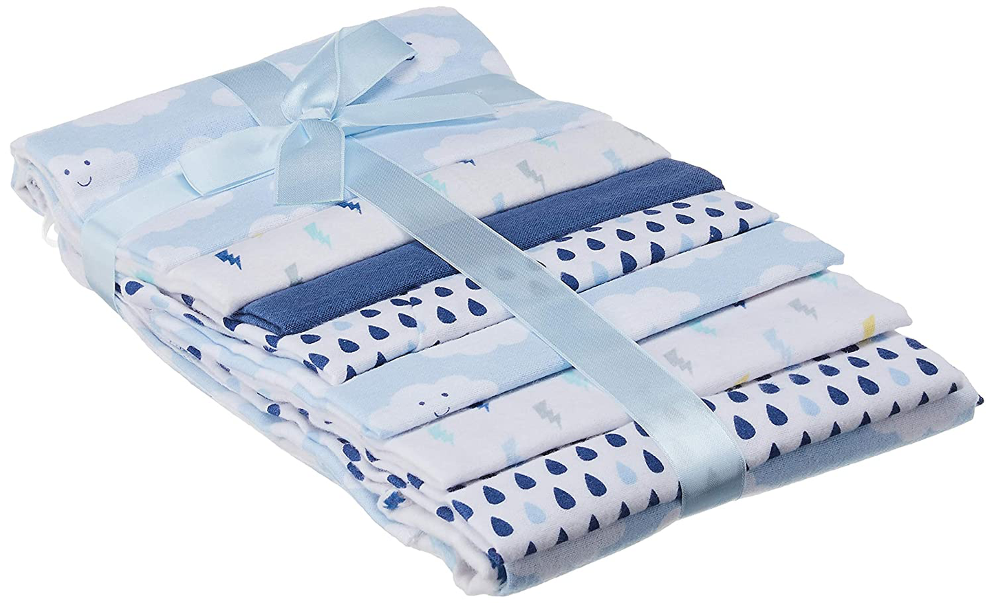 Luvable Friends Unisex Baby Cotton Flannel Receiving Blankets Bundle, Abc, One Size