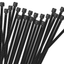 HMROPE 100Pcs Cable Zip Ties Heavy Duty 8 Inch, Premium Plastic Wire Ties with 50 Pounds Tensile Strength, Self-Locking Black Nylon Tie Wraps for Indoor and Outdoor