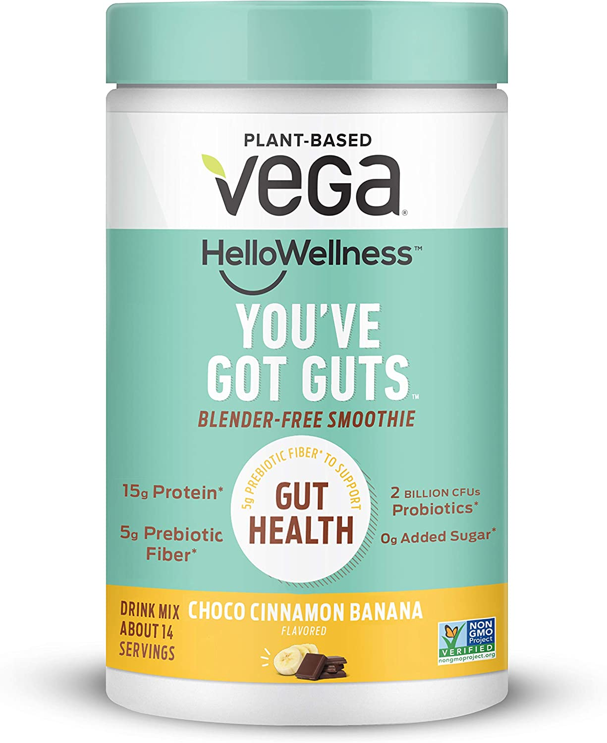 Vega Hello Wellness It’S a No Brainer Blender Free Smoothie, Raspberry Blackberry (14 Servings, 13.6Oz) – Plant Based Vegan Protein Powder, Omega 3 DHA, Antioxidant Vitamin C