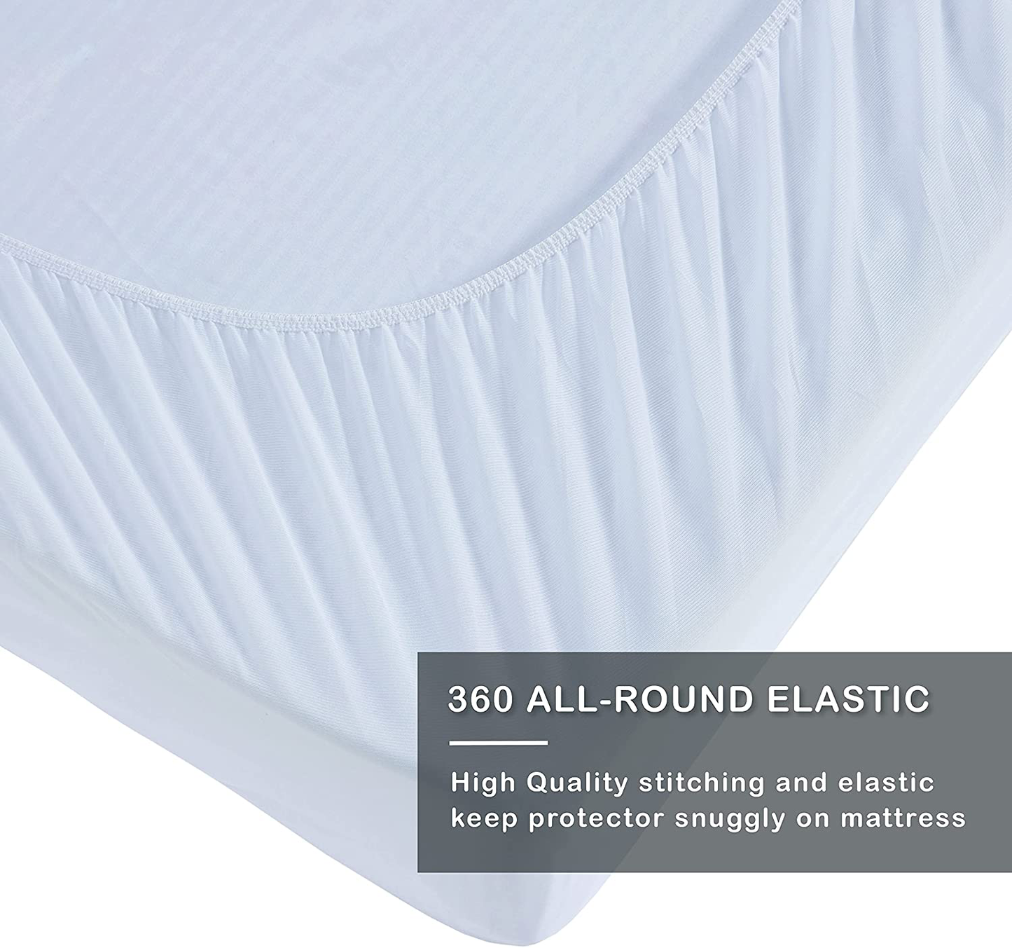 Degrees of Comfort Premium Soft Waterproof Mattress Pad Twin Size | Quilted Topper Fitted 13'' Inch Deep Pocket 3M Scotchgard Stain Resistant Protector Cover | Cooling, Washable, Breathable