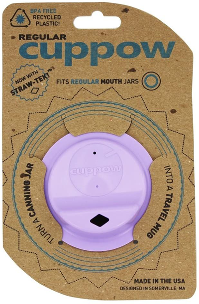 Cuppow Canning Jar Drinking Lid - Regular Mouth - Lavender