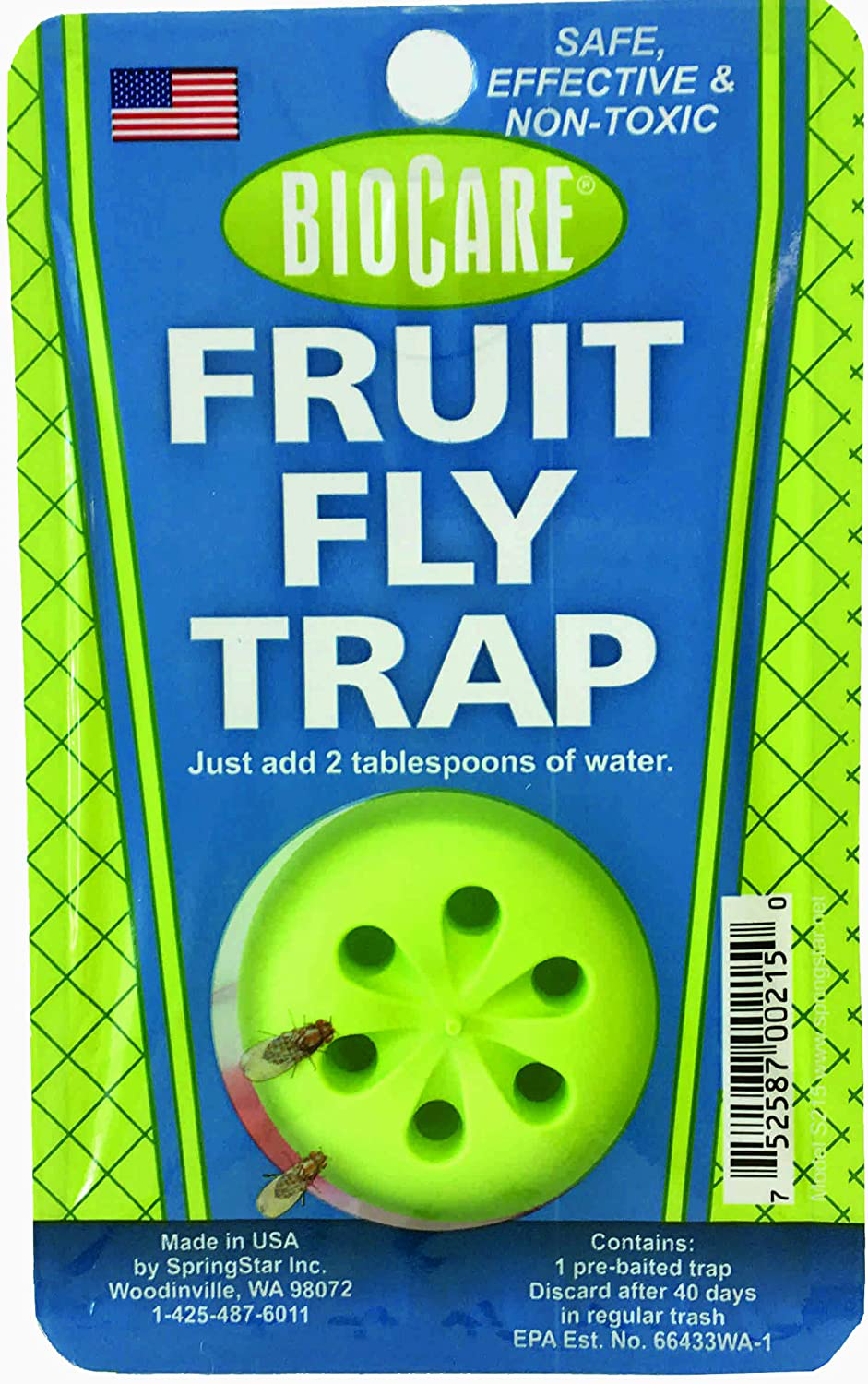 BioCare S215A Fruit Fly Trap, Green