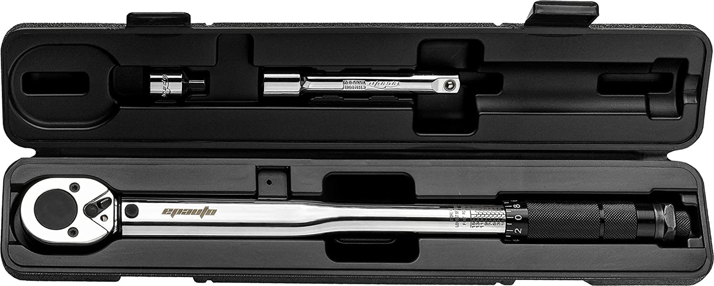 EPAuto 3/8-Inch Drive Click Torque Wrench (10-80 ft.-lb. / 13.6-108.5 Nm)