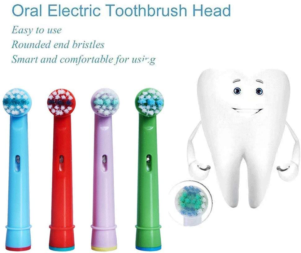 Kids Toothbrush Replacement Head Fits Both Electric and Battery for Oral-B Braun Brushes