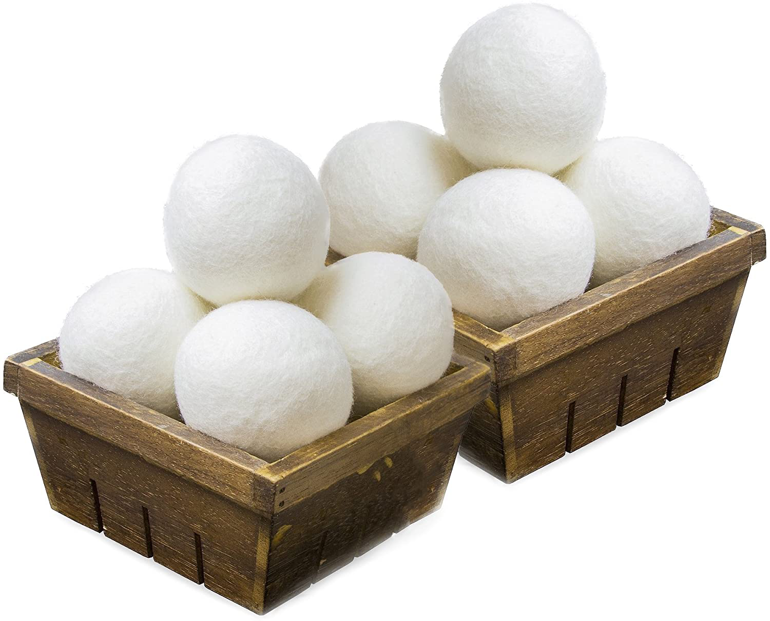 Snugpad Wool Dryer Balls XL Size 6 Pack, Natural Fabric Softener 100% Organic Premium New Zealand Wool, No Fillers, anti Static, Lint Free, Odorless, Chemical Free and Reduces Wrinkles, 1000+ Loads, Baby Safe, Saving Energy & Time, White 6 Count