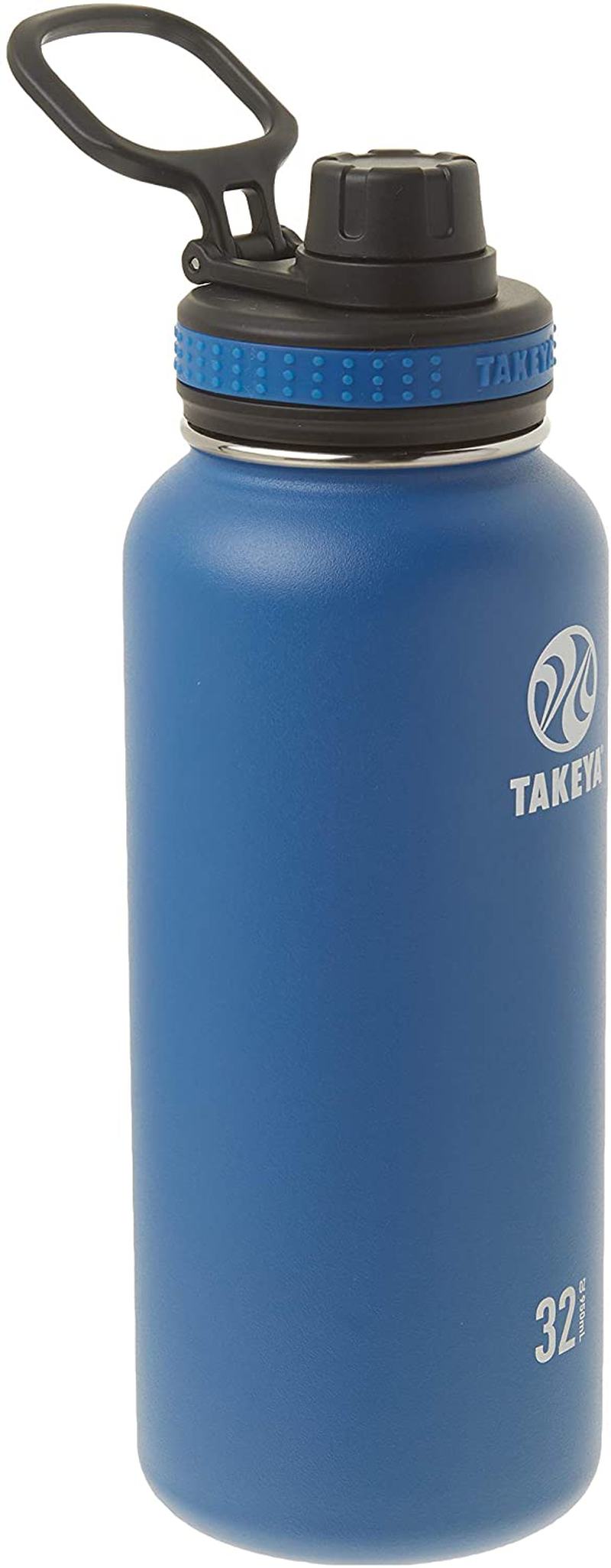 Takeya Originals Vacuum-Insulated Stainless-Steel Water Bottle, 32oz, Navy