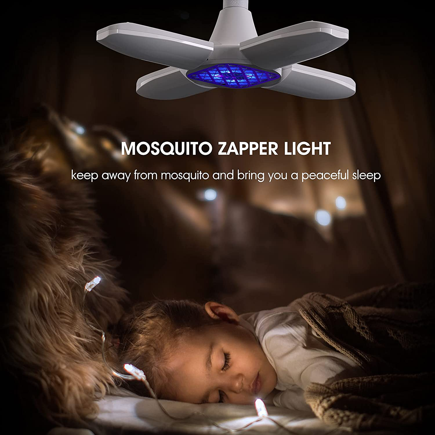 imirror Bug Zapper Light Bulb, 2 in 1 Mosquito Killer Lamp Electronic Insect & Fly Killer for Home Patio Backyard Garage