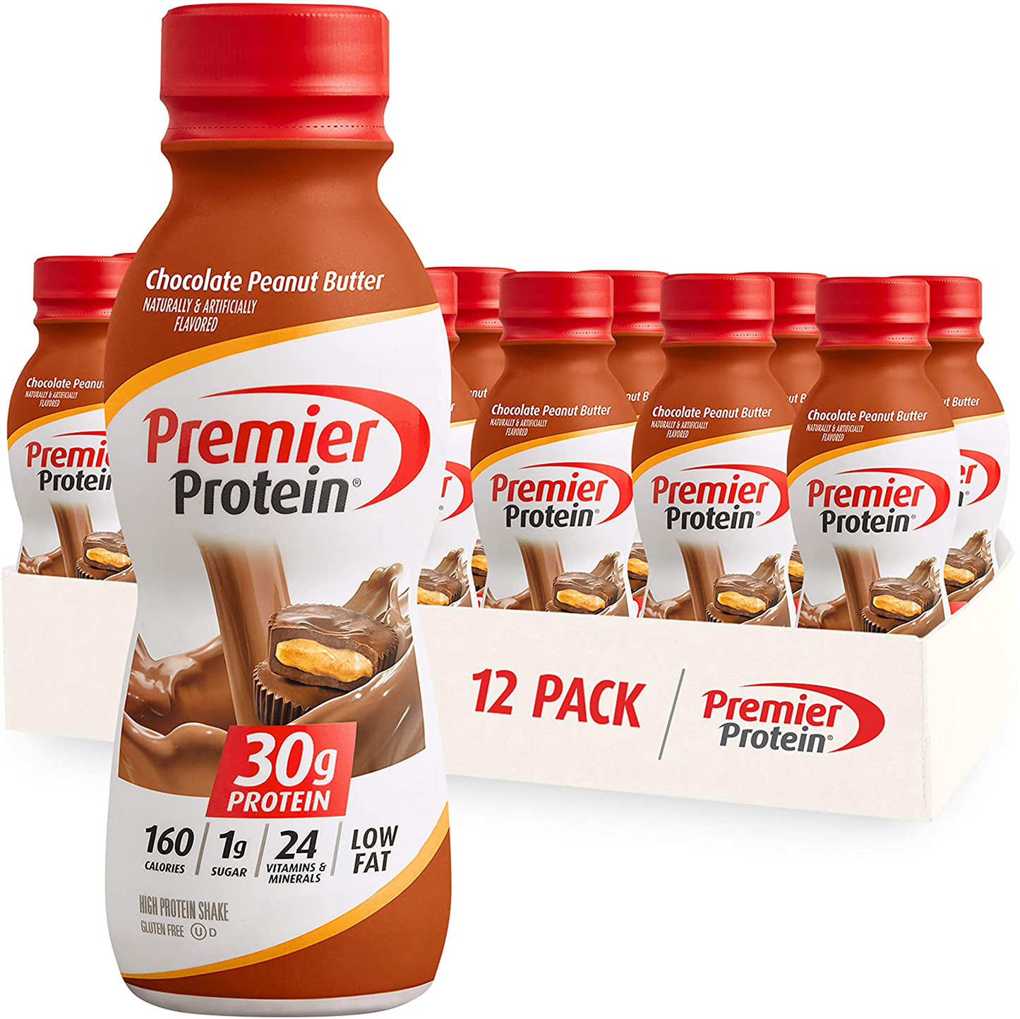 Premier Protein Shake 30g Protein, 1g Sugar, 24 Vitamins & Minerals, Nutrients to Support Immune Health, 12 Pack, 138.0 Fl Oz