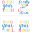 Funny Bathroom Quote&Saying Art Print Watercolor Lettering Sign Wall Art Painting Poster ,Colorful Bathroom Rules Typography Cardstock Poster For Kids Washroom Decor (set of 4, 8’’ x 10’’ ,Unframed)