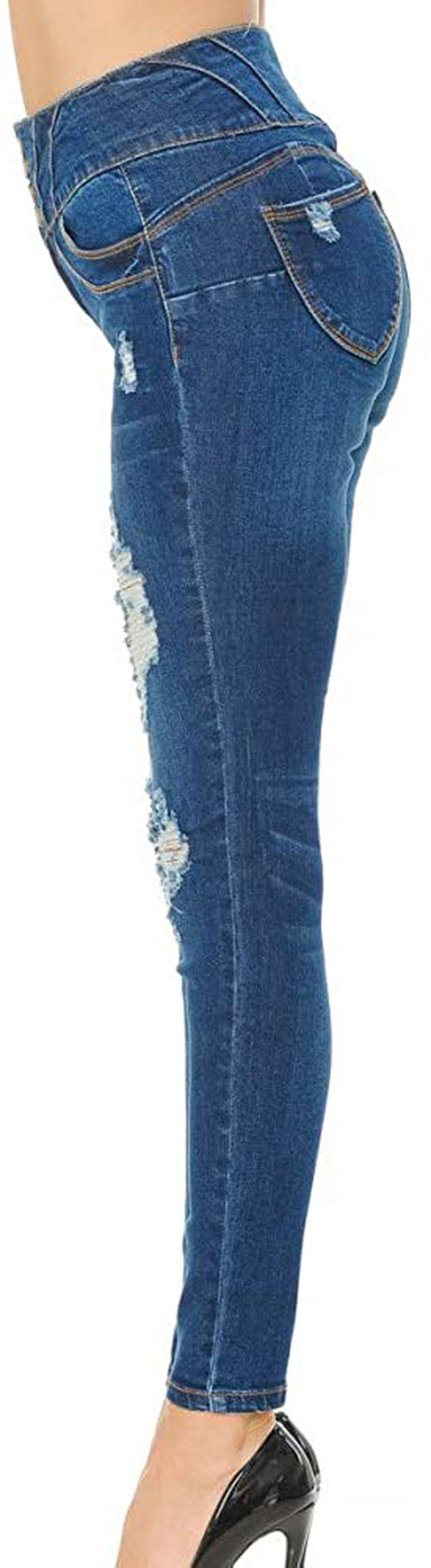 Wax Jean Women's 'Butt I Love You' Push-Up High-Rise Skinny Jeans with Tummy-Tucking Waistband