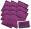 Microfiber Cleaning Cloths (6"x7") 12 Pack in Individual Vinyl Pouch | Glasses Cleaning Cloth for Eyeglasses, Phone, Screens, Electronics, Camera Lens Cleaner (Purple)