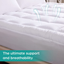 WhatsBedding Waterproof Mattress Pad Twin XL Size Cotton Top Down Alternative Filling Pillowtop Mattress Topper Cover-Fitted Quilted (Waterproof Twin XL)