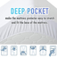 MATBEBY Bedding Quilted Fitted California King Mattress Pad Cooling Breathable Fluffy Soft Mattress Pad Stretches up to 21 Inch Deep, California King Size, White, Mattress Topper Mattress Protector