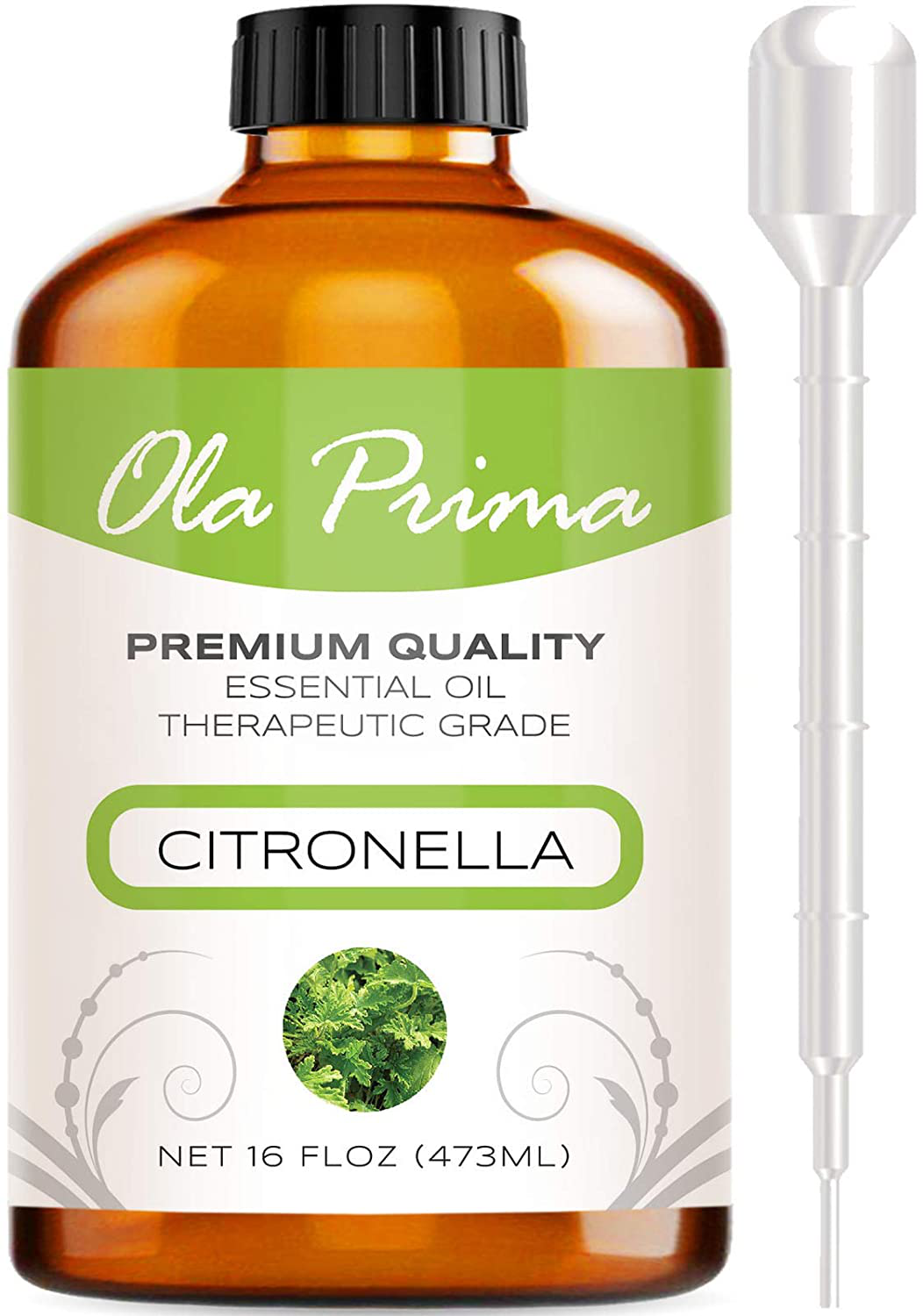 Ola Prima 16Oz - Premium Quality Peppermint Essential Oil (16 Ounce Bottle) Therapeutic Grade Peppermint Oil