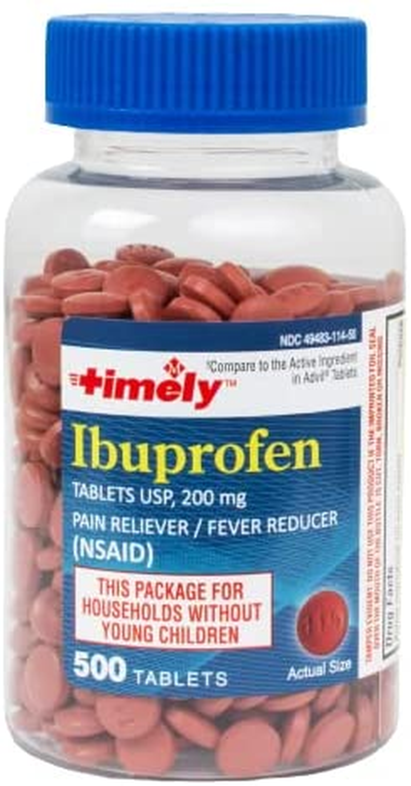Ibuprofen 200Mg - Pain Relief Tablets and Fever Reducer for Adults - for Headache Relief, Menstrual Pain, Tooth and Joint Aches