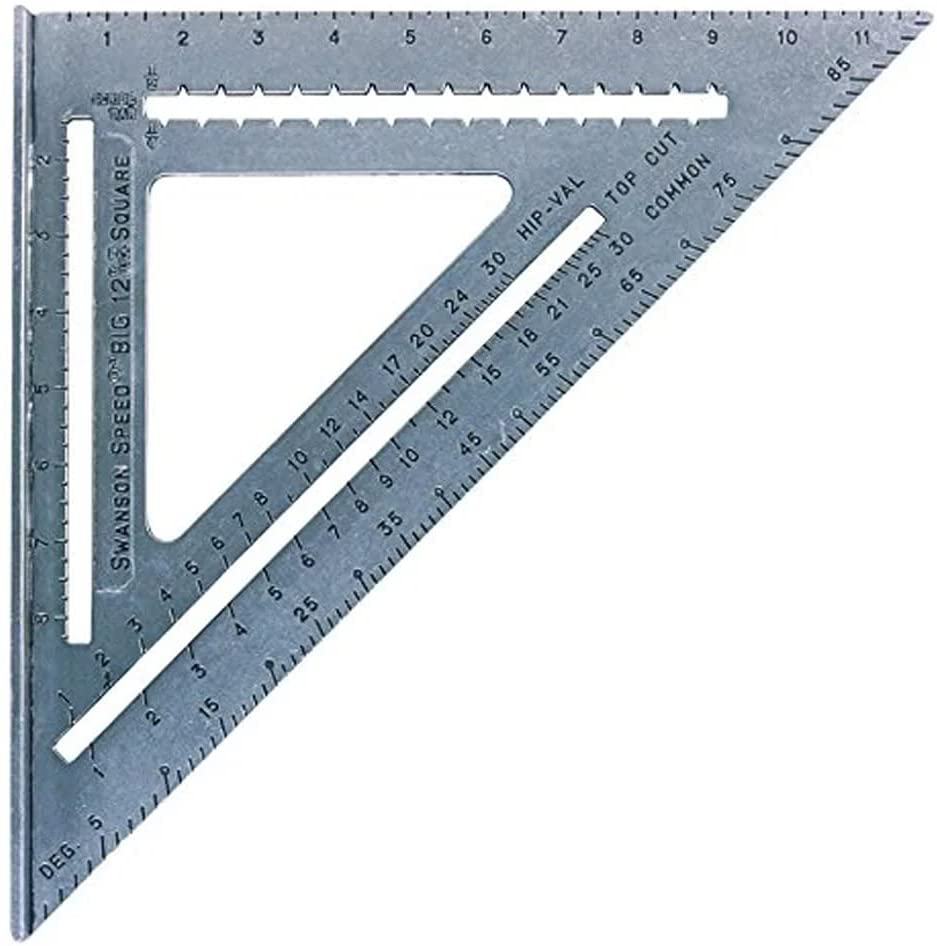 Swanson Tool Co SW1201K Value Pack 7 inch Speed Square and Big 12 Speed Square (without layout bar) ships with Blue Book