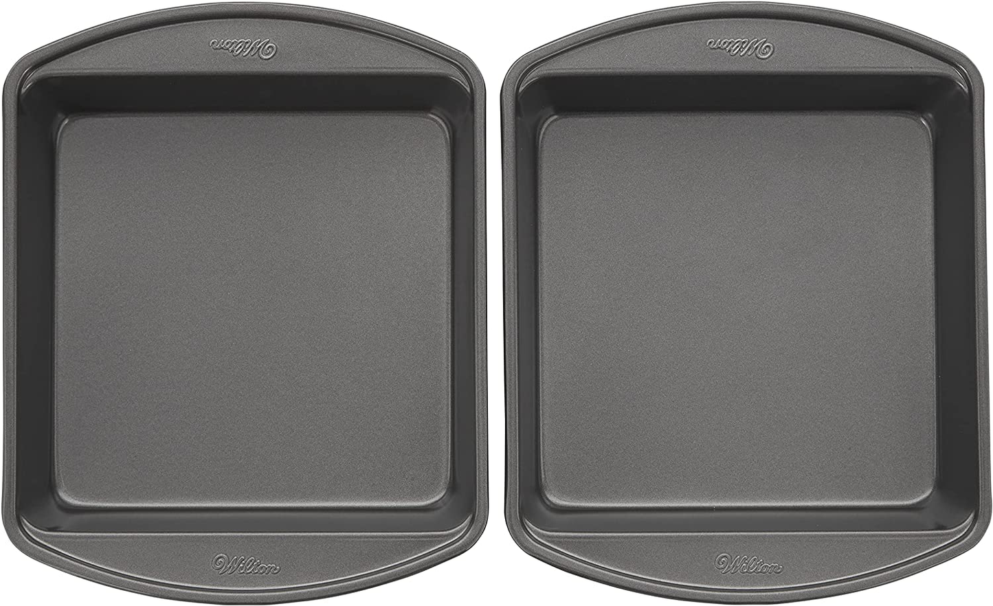 Wilton Perfect Results Premium Non-Stick 8-Inch Square Cake Pans, Set of 2, Steel Bakeware Set