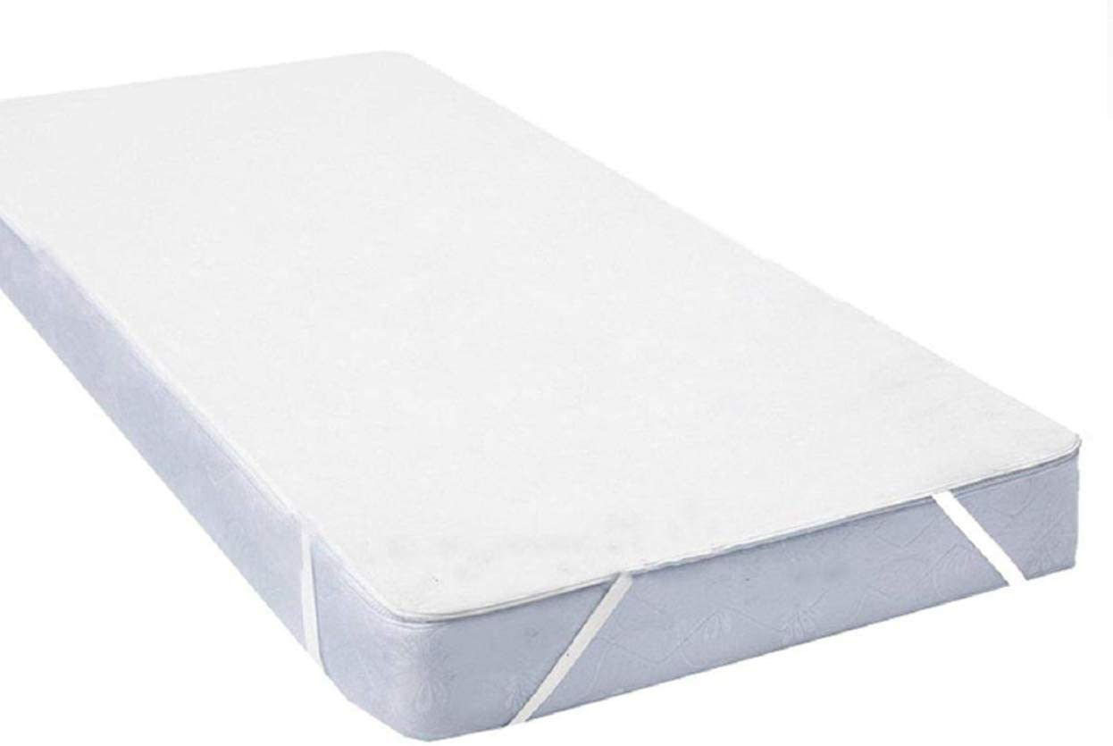 CrysEmera Waterproof Mattress Pad Wide Rubber Bands Easy Fit (White, 59 x 78.7 in (150 x 200 cm))