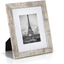 upsimples 8.5x11 Picture Frame Distressed White with Real Glass,Display Pictures 6x8 with Mat or 8.5x11 Without Mat,Multi Photo Frames Collage for Wall or Tabletop Display,Set of 6