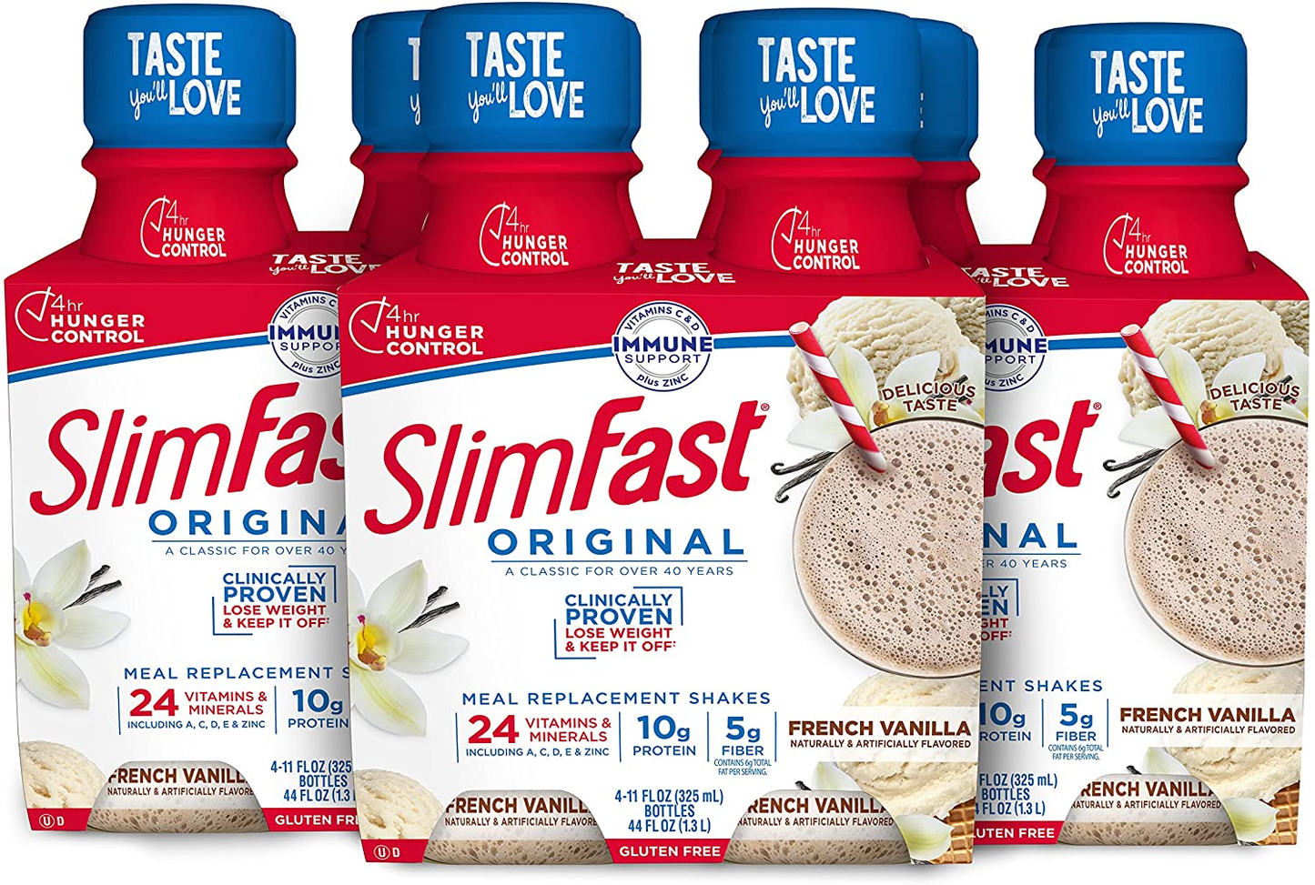 Slimfast Meal Replacement Powder, Original French Vanilla, Weight Loss Shake Mix, 10G of Protein, 14 Servings (Pack of 3)