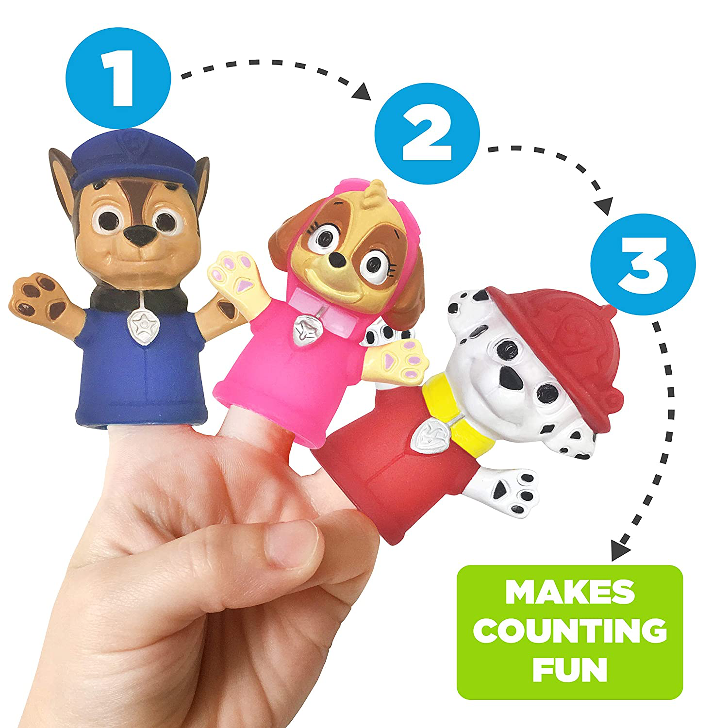 Nickelodeon Paw Patrol Finger Puppets - Party Favors, Educational, Bath Toys