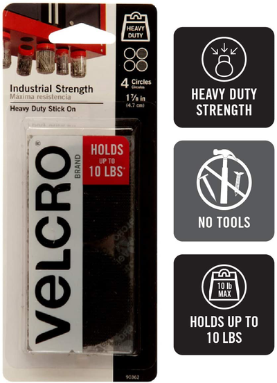 VELCRO Brand Industrial Fasteners Stick-On Adhesive | Professional Grade Heavy Duty Strength | Indoor Outdoor Use